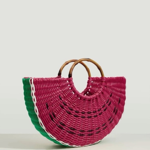 RING Handle Large Capacity Straw Bag - Picture 4 of 9